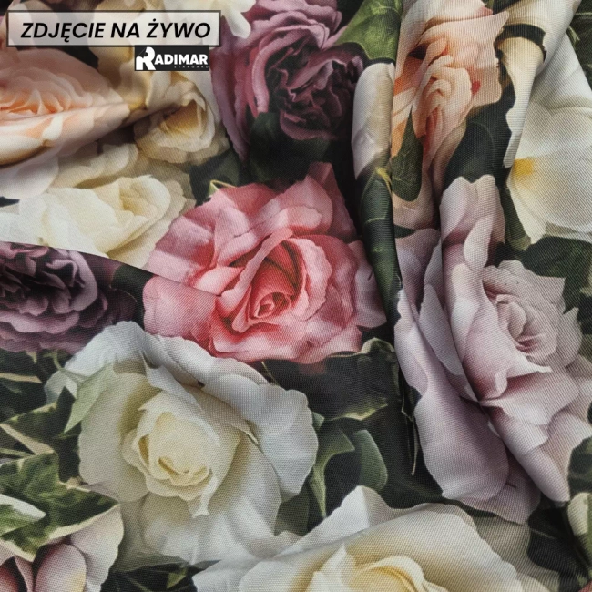 Zasłony gotowe na taśmie kwiatowy wodospad